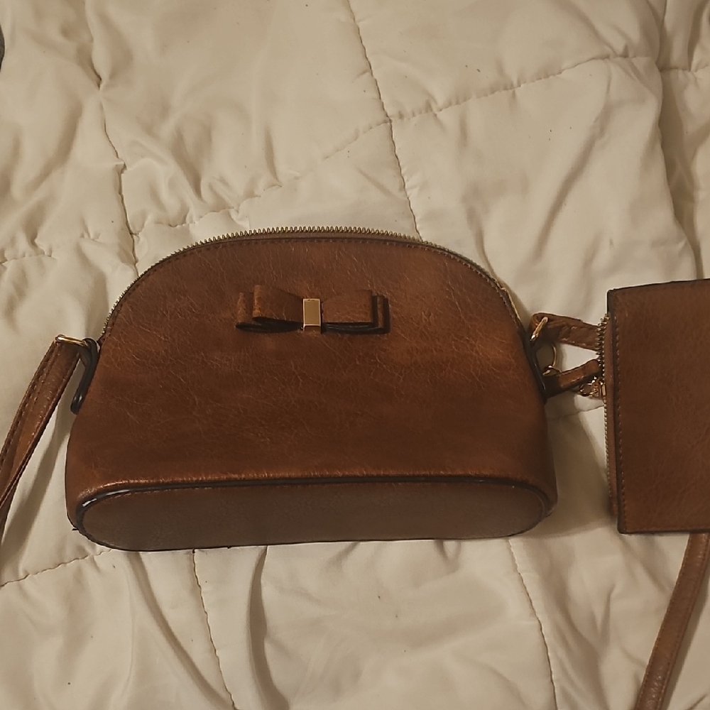 Chic Brown Bow Crossbody Bag
